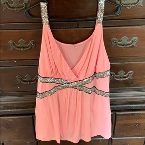 Pink shirt with bling